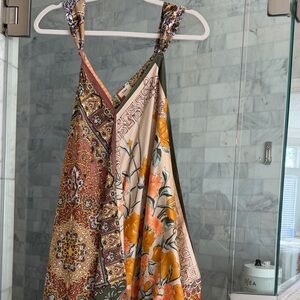 Asymmetrical Floral Patchwork Dress